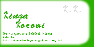 kinga koromi business card